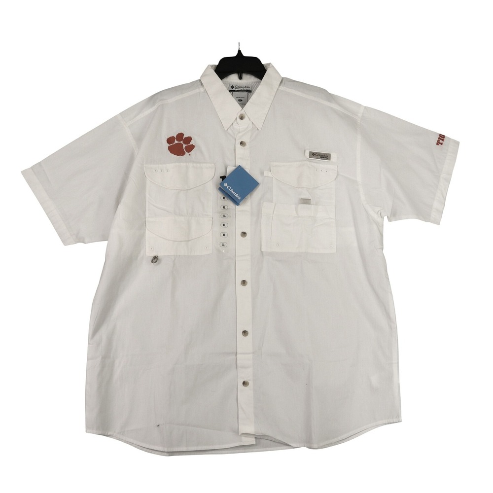 Clemson University Columbia PFG Bonehead Shirt Mens XL Performance Fishing Gear